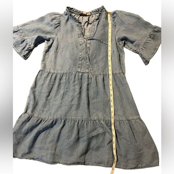 Loft Denim Tiered Swing Dress - Picture 2 of 6
